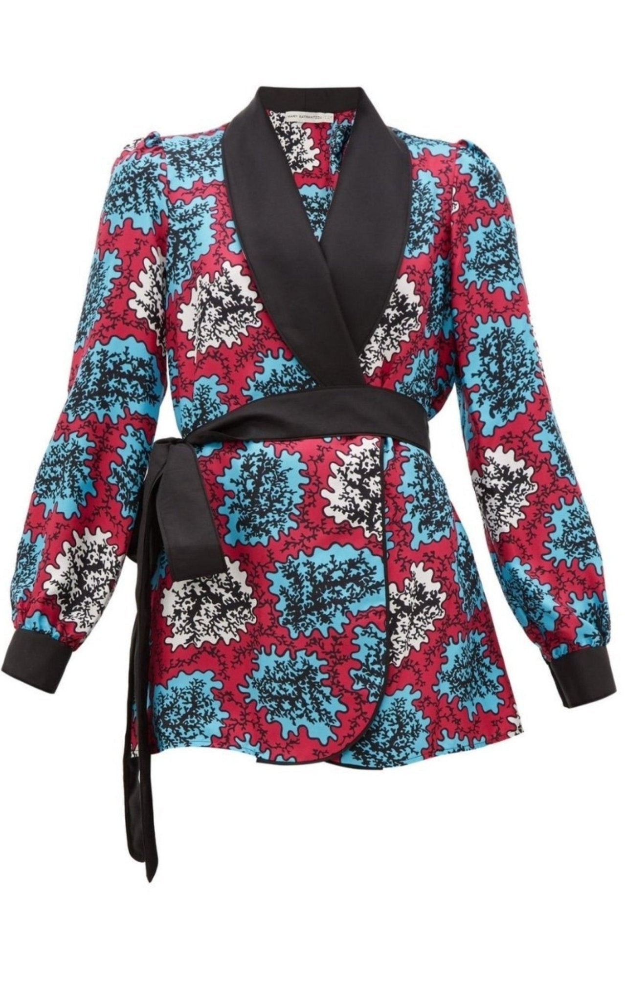 Mary Katrantzou Darcy Seidenjacke mit Korallenprint – Runway-Katalog