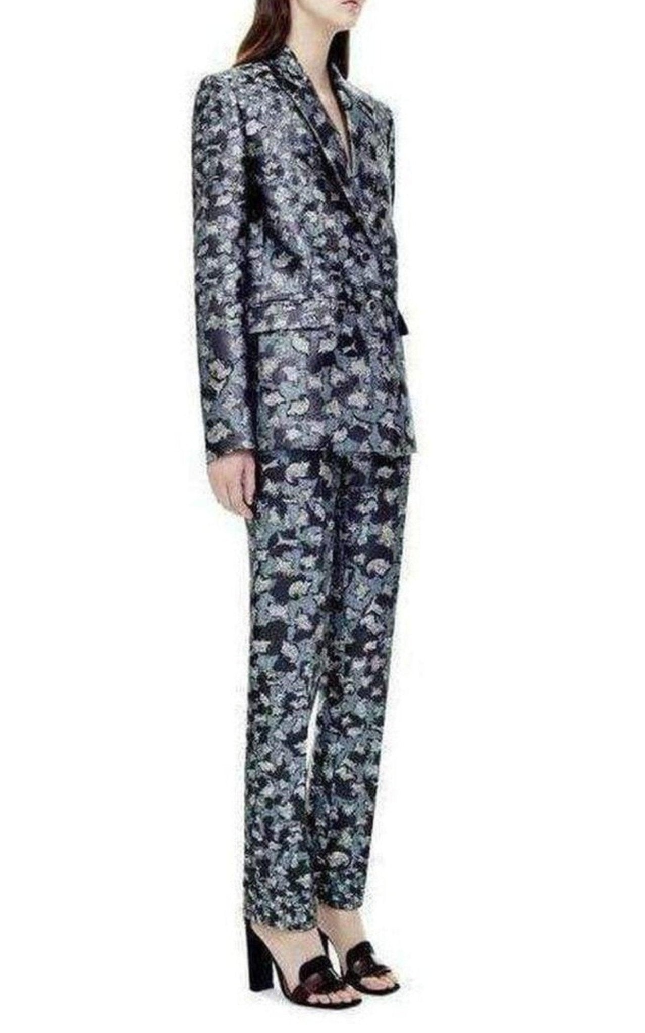 Mary Katrantzou Jacquard Lame Silk Blend Blazer - Runway Catalog