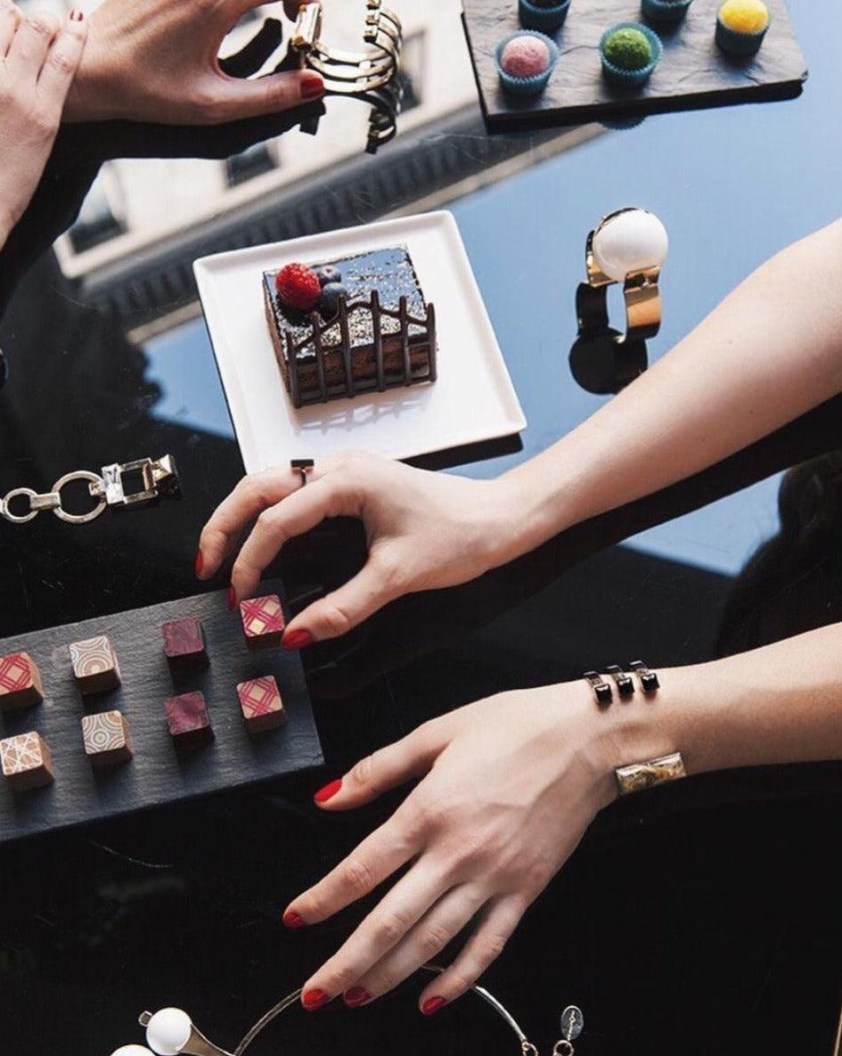 May Moma Gold Fay Crystal Baguette Bracelet - Runway Catalog