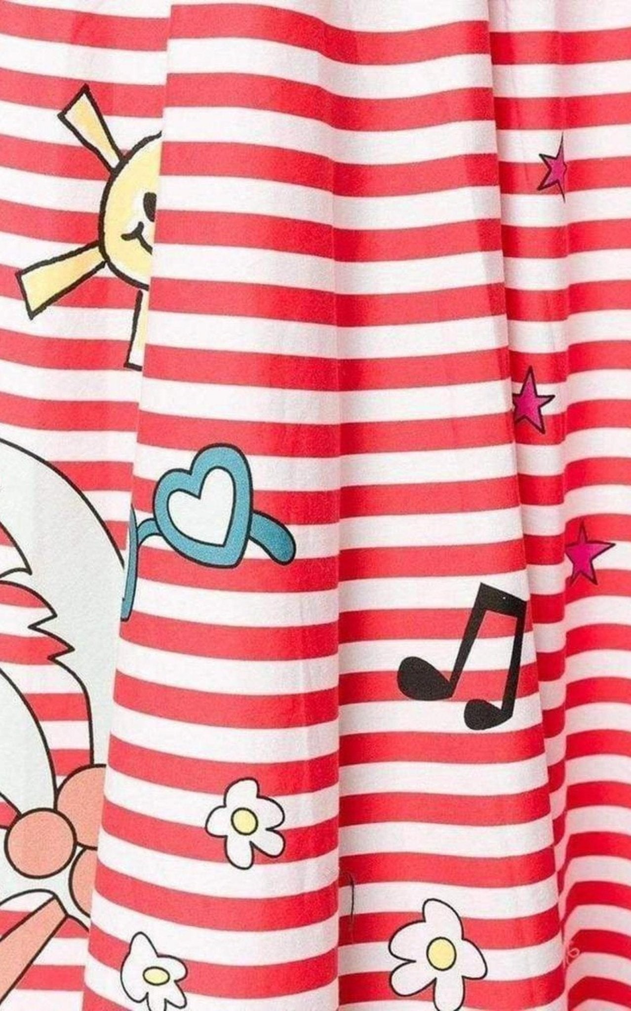 Mira Mikati Mira Mikati Rot-weiß gestreiftes Baumwollrockkleid – Laufsteg-Katalog