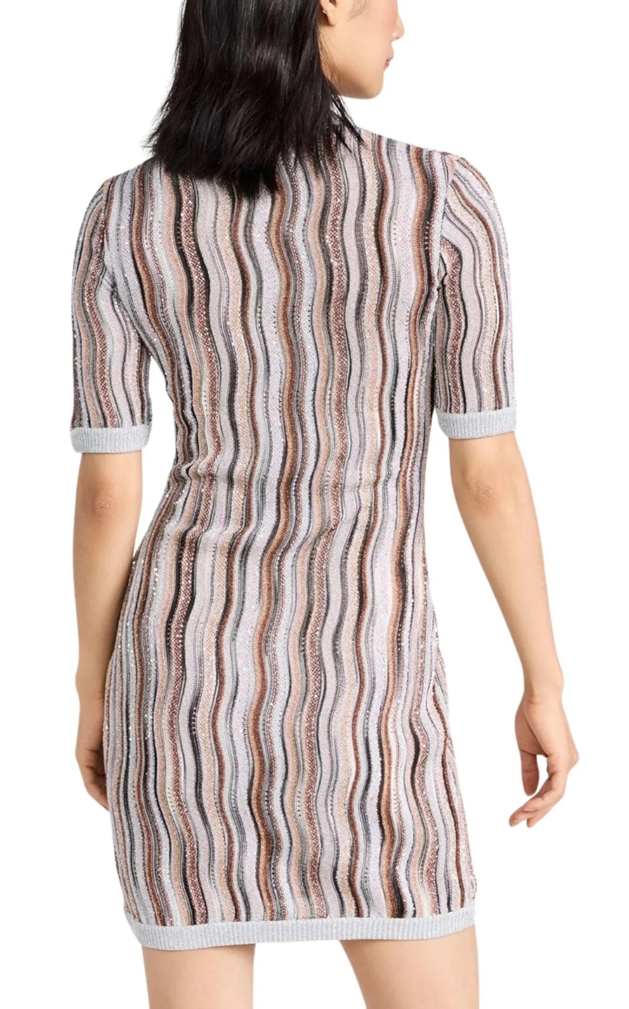 Missoni Verziertes Metallic-Häkel-Strick-Minikleid – Laufsteg-Katalog