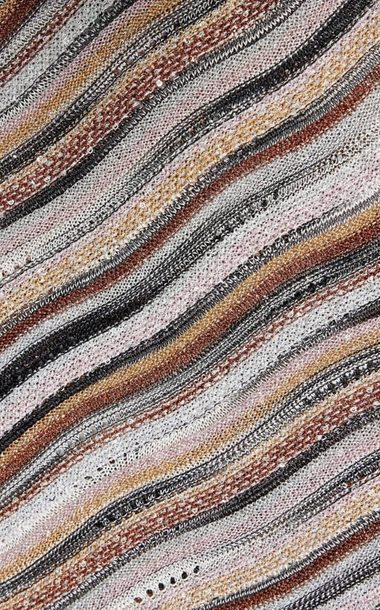 Missoni Verziertes Metallic-Häkel-Strick-Minikleid – Laufsteg-Katalog