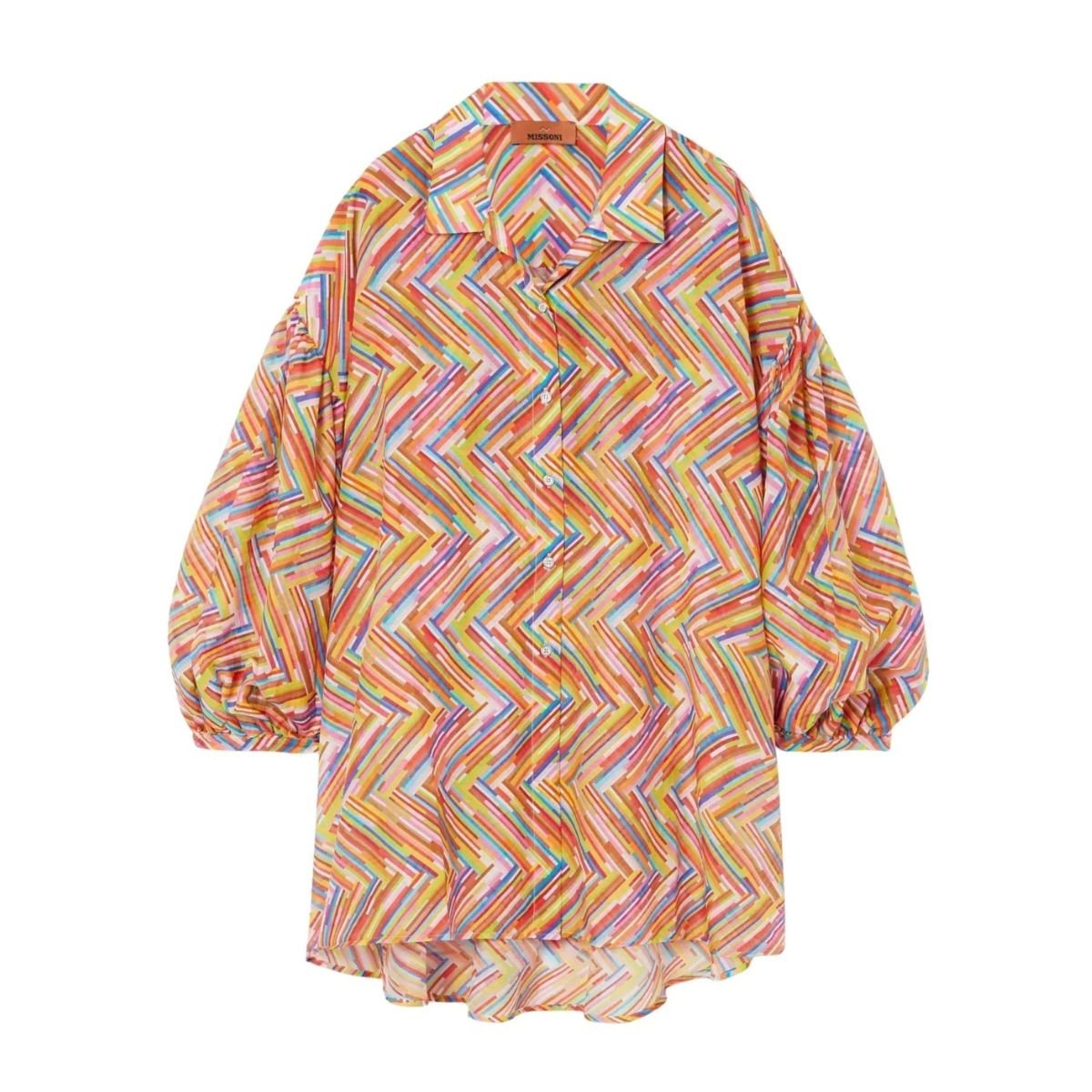 Missoni Oversized Printed Cotton - Silk Shirt - Runway Catalog