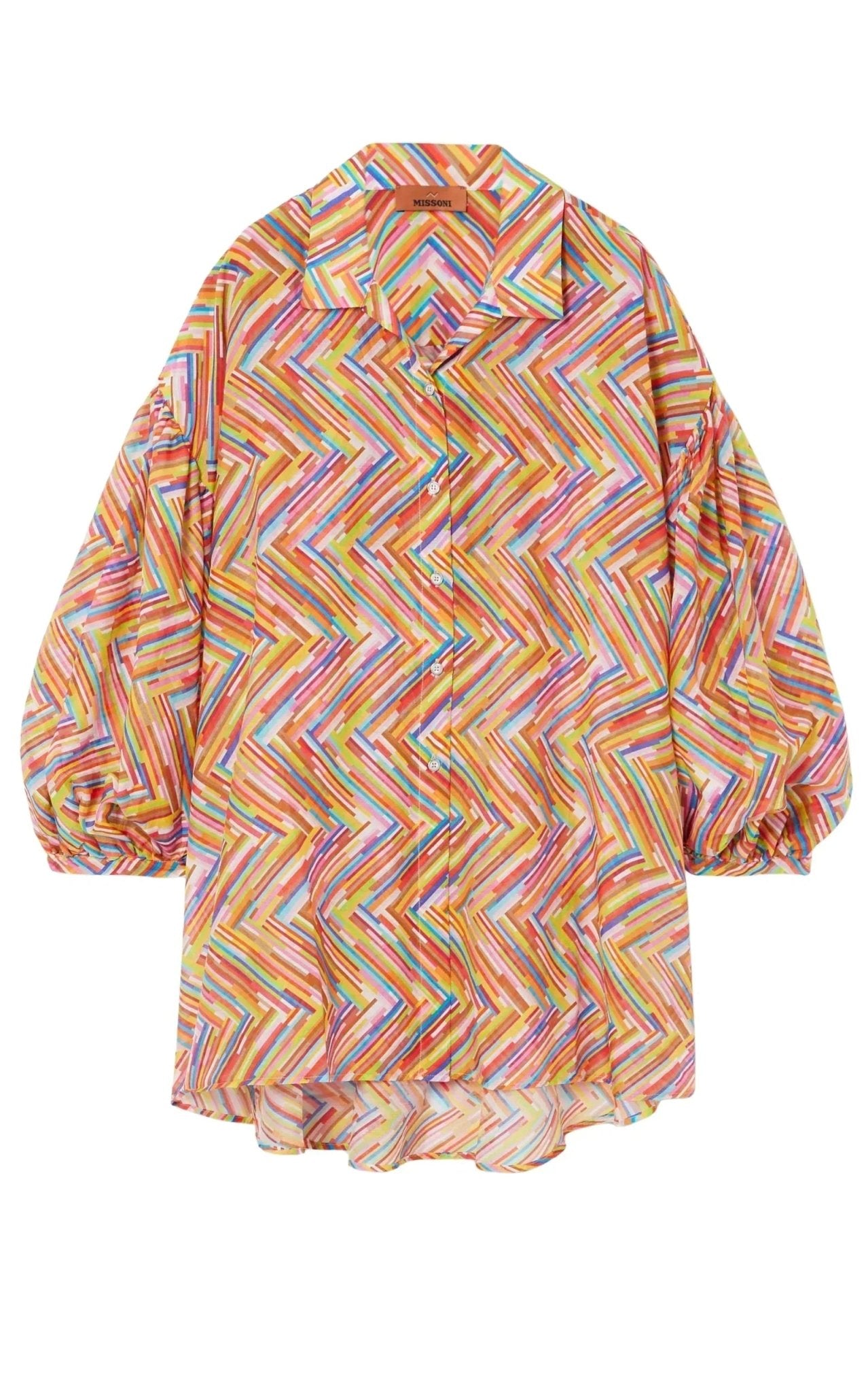 Missoni Oversized Printed Cotton - Silk Shirt - Runway Catalog