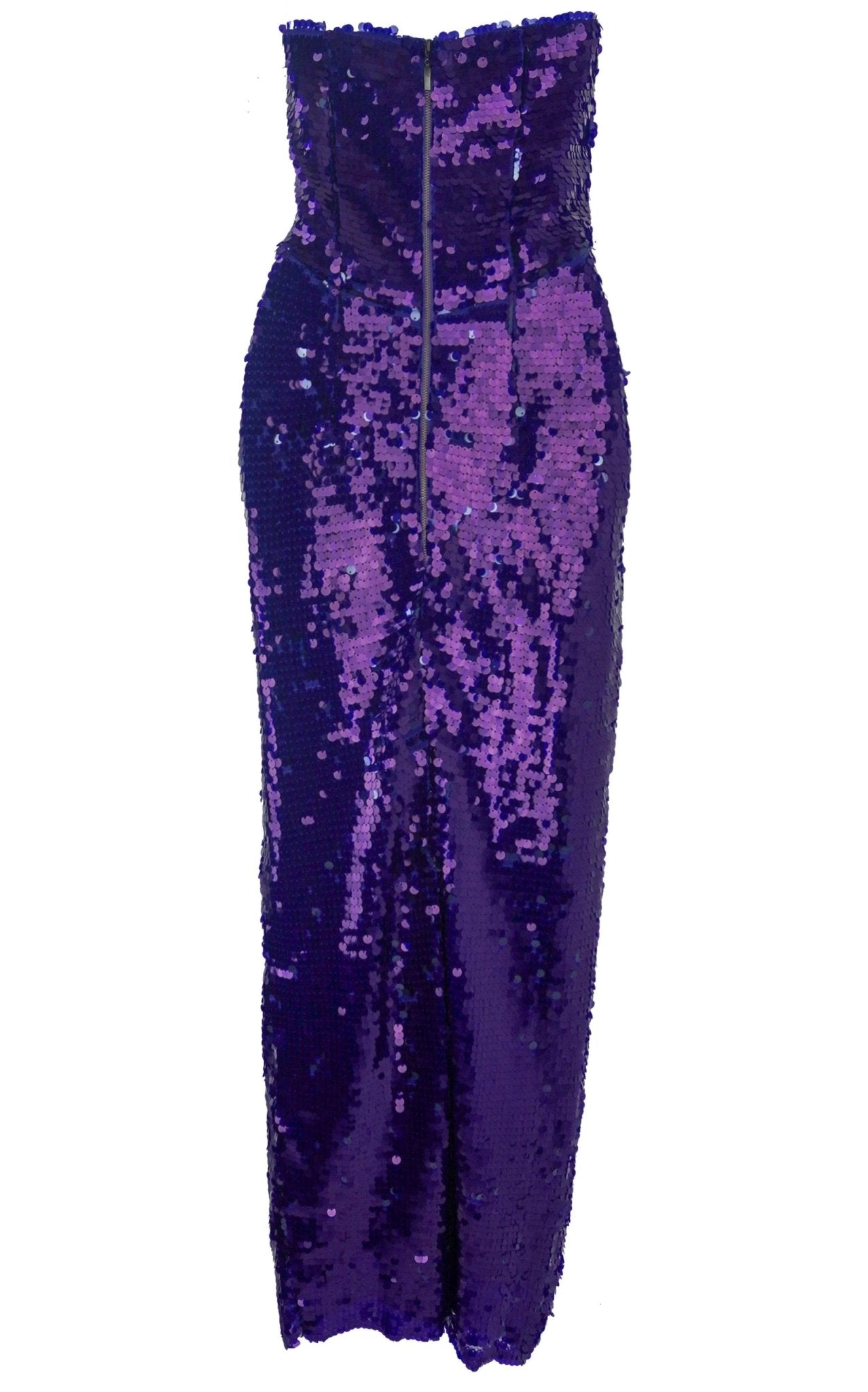 New Arrivals purple sequin bustier satin gown - RunwayCatalog.com