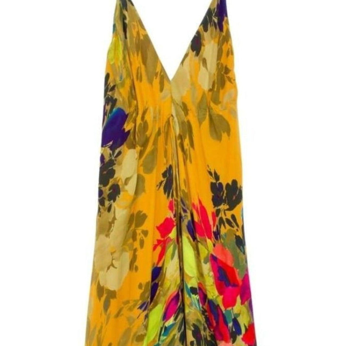 Nicole Miller Angelina Botanic Silk Maxi Dress