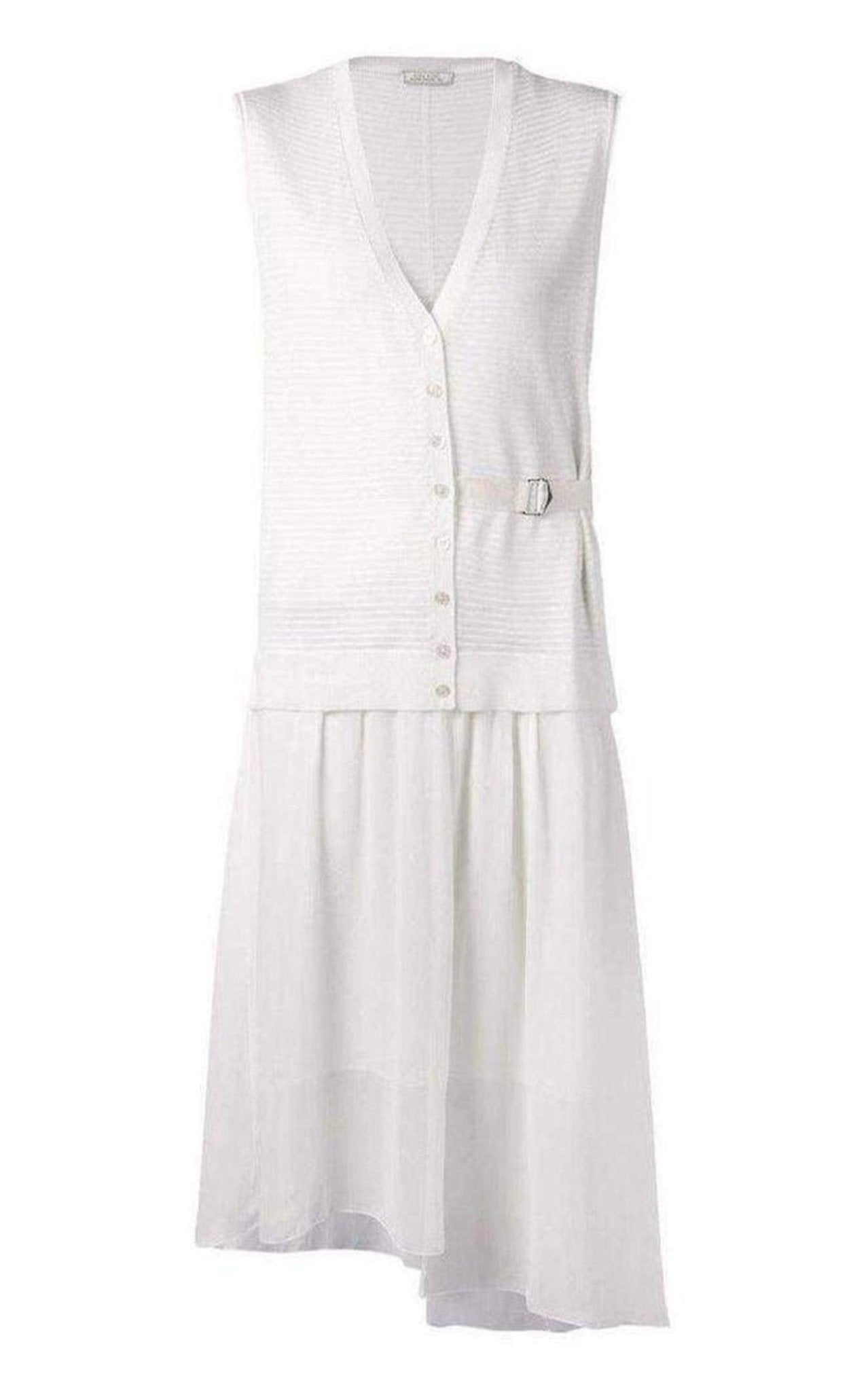 Nina Ricci White Wool & Silk Dress - Runway Catalog