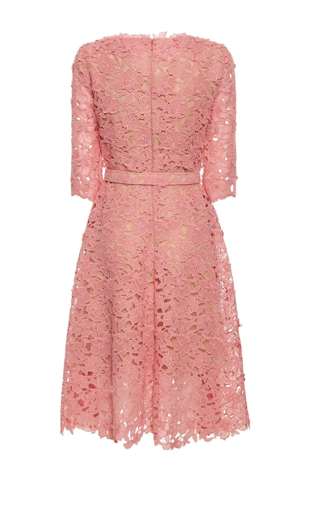Oscar de la Renta Floral Guipure Lace Dress - Runway Catalog