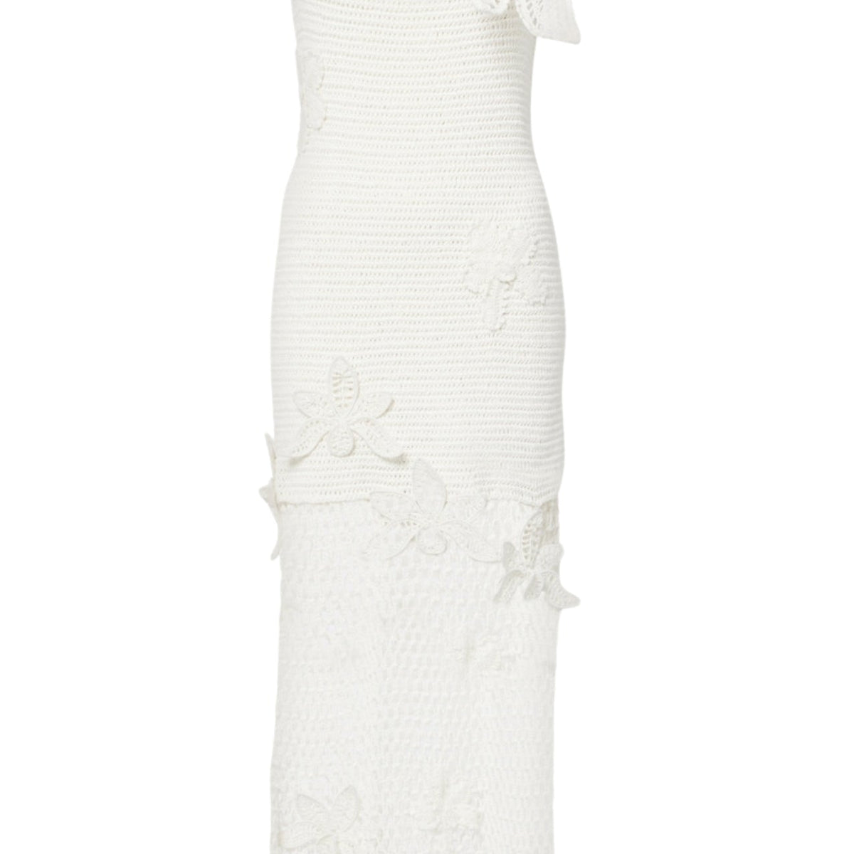oscar de la renta halter dress Women's Crochet Orchid Maxi - Ivory ballroom