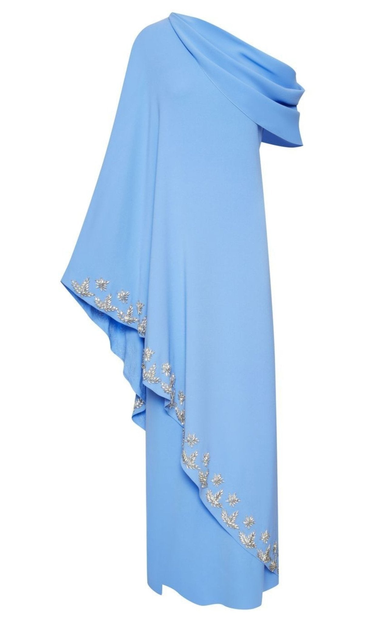 Oscar de la Renta Ein-Schulter-Kleid mit Kristallstickerei – Laufsteg-Katalog