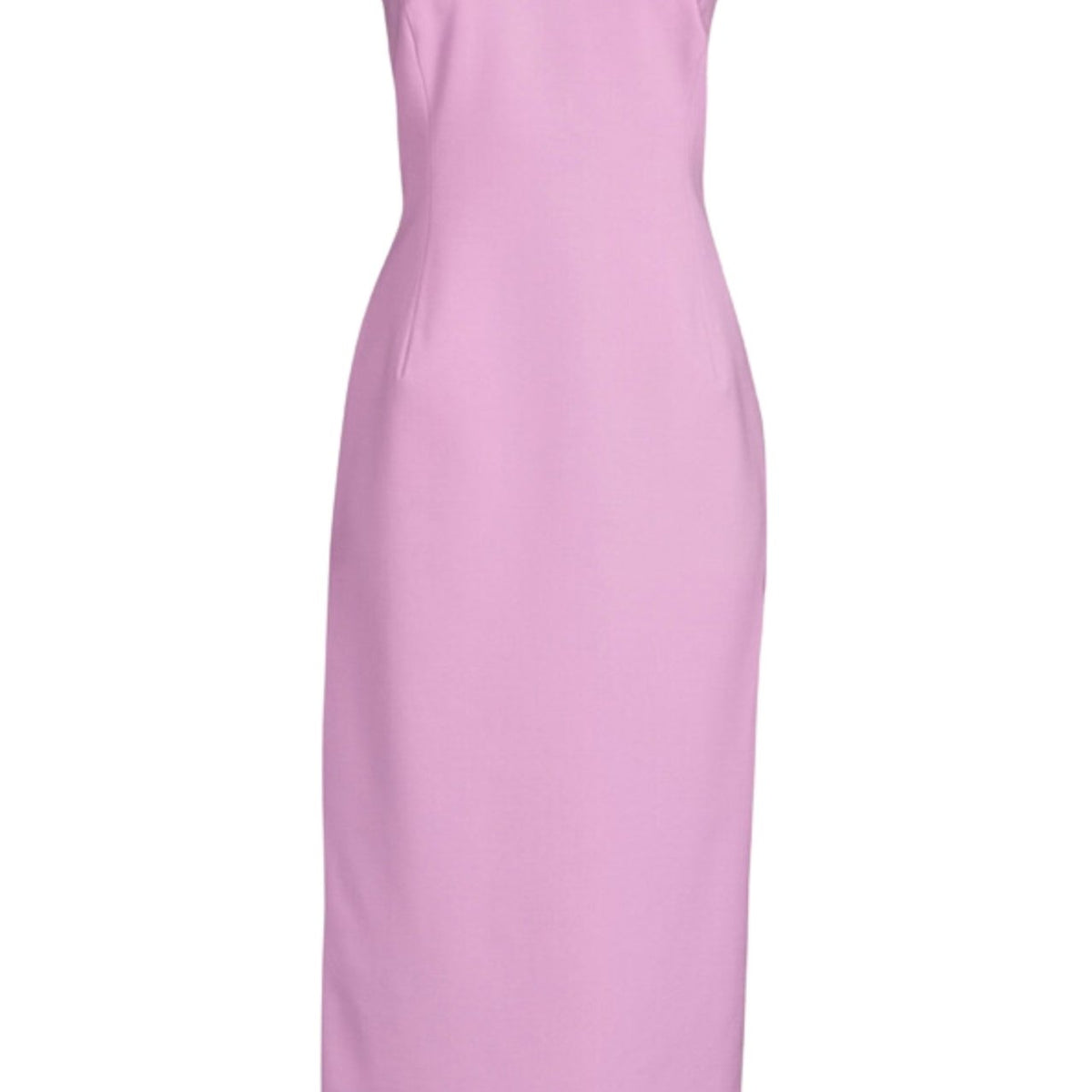 Oscar de la Renta Poppies Illusion Neck Pencil Pink Midi Dress US 4