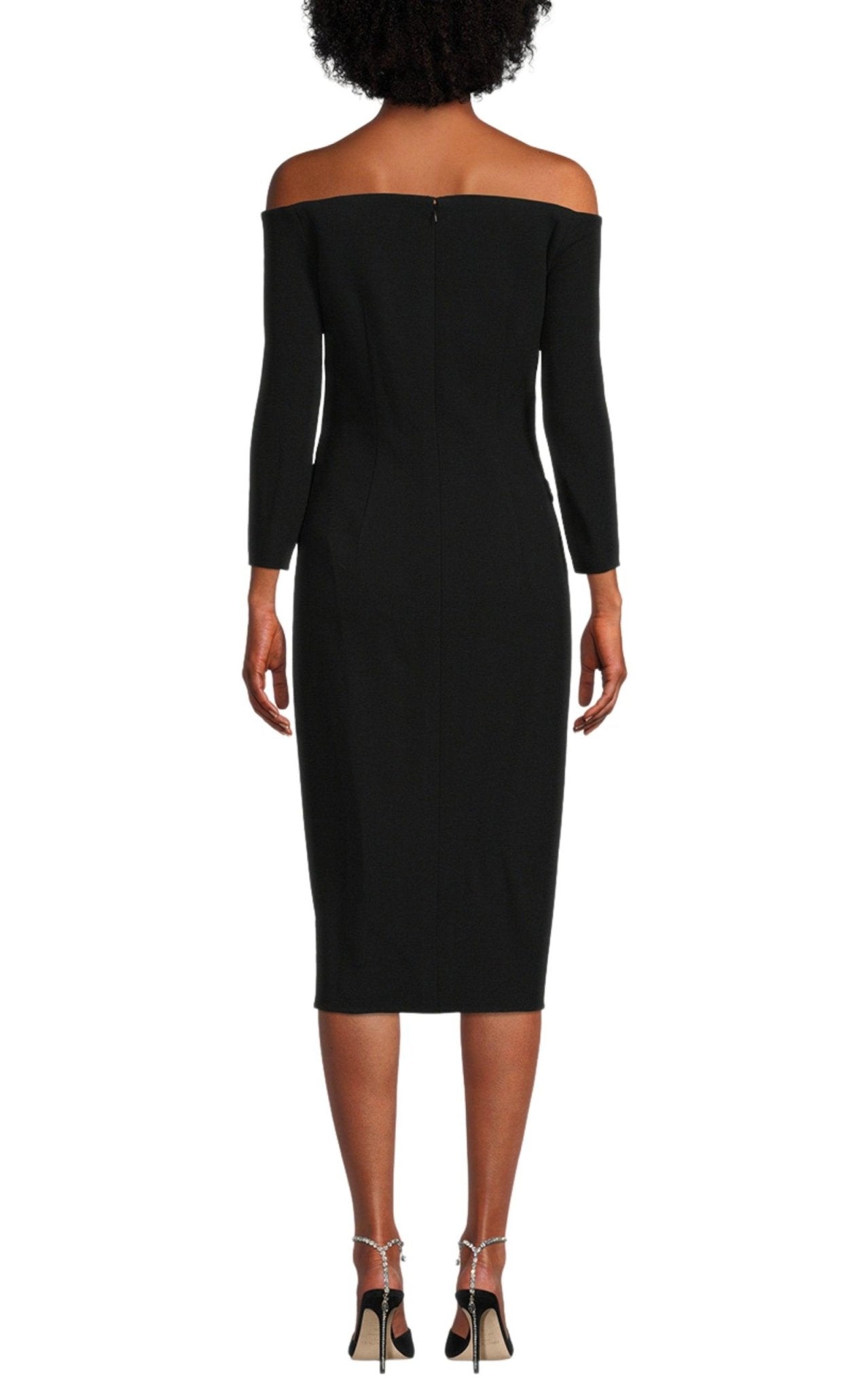 Oscar de la Renta V - neck Crystal Cocktail Dress - Runway Catalog