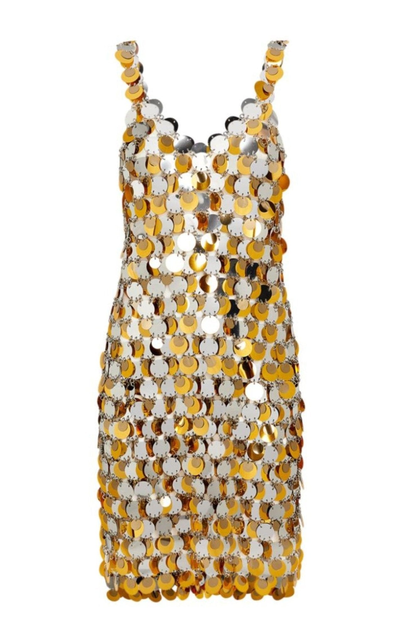 Paco Rabanne Oversized Paliette - Embellished Mini Dress - Runway Catalog