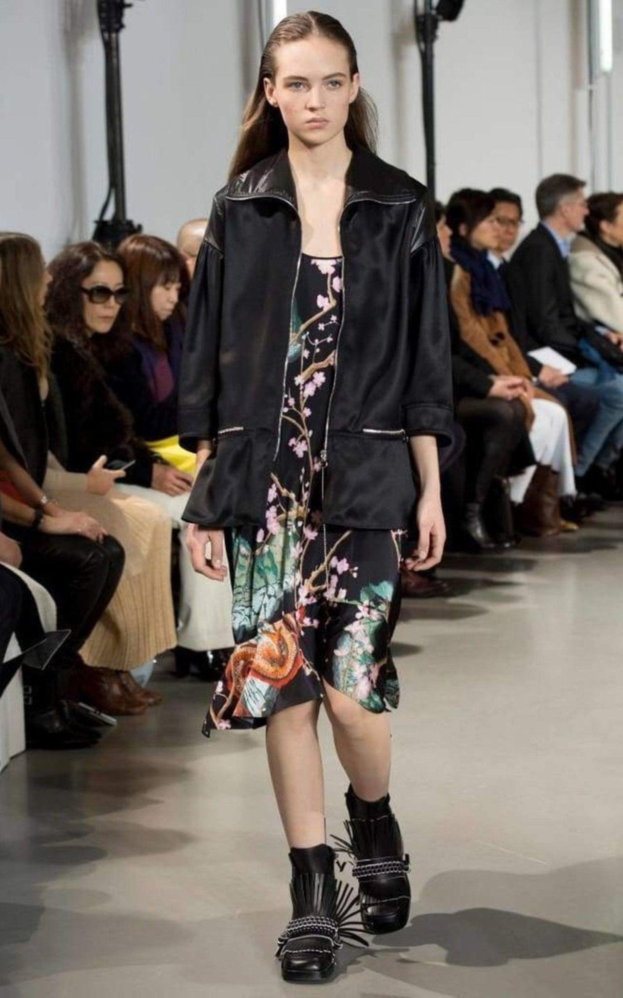 Paco Rabanne Bedrucktes asymmetrisches Kleid – Laufsteg-Katalog