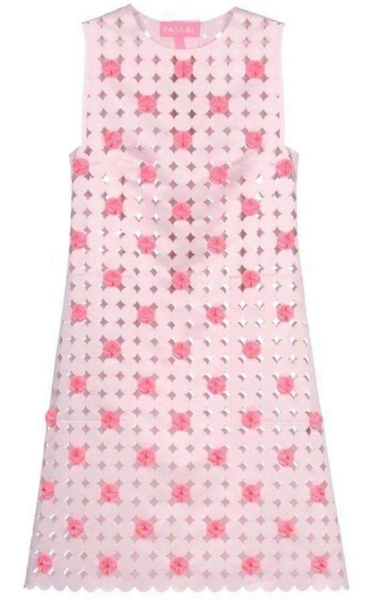 Robe courte rose pâle Paskal découpée au laser - Catalogue Runway