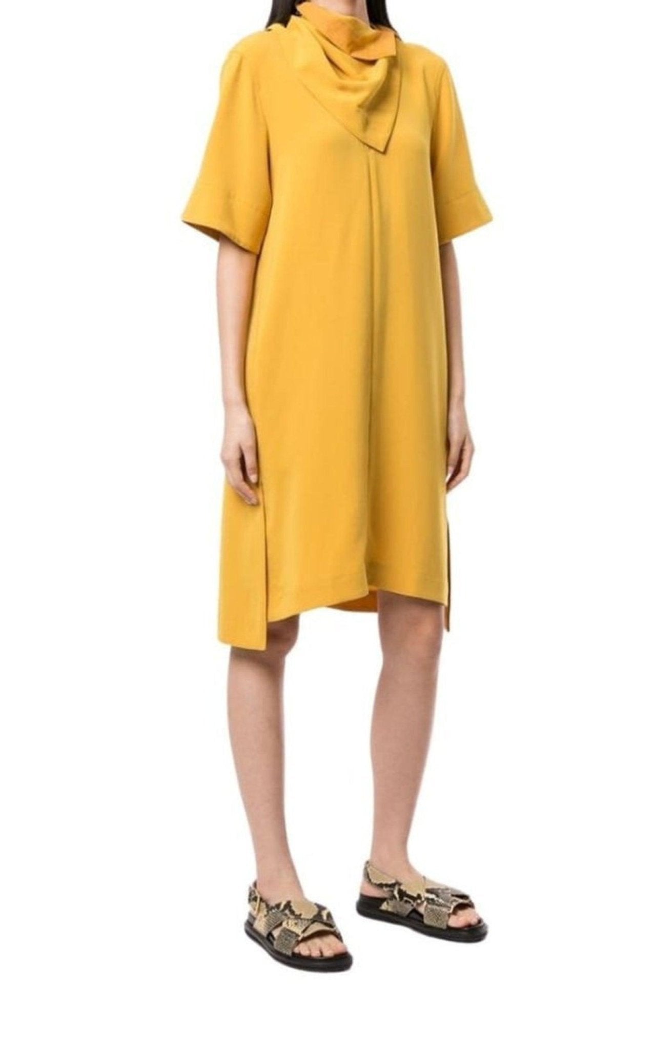 Phillip Lim Scarf Neck Crepe Dress - Runway Catalog