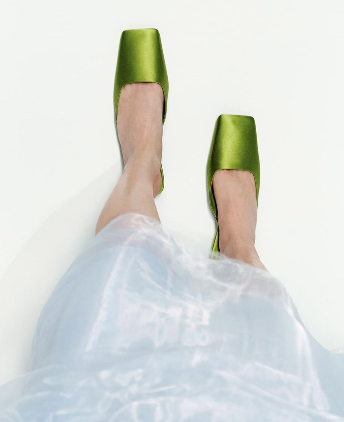 Prada Green Satin Mules Loafers - Runway Catalog