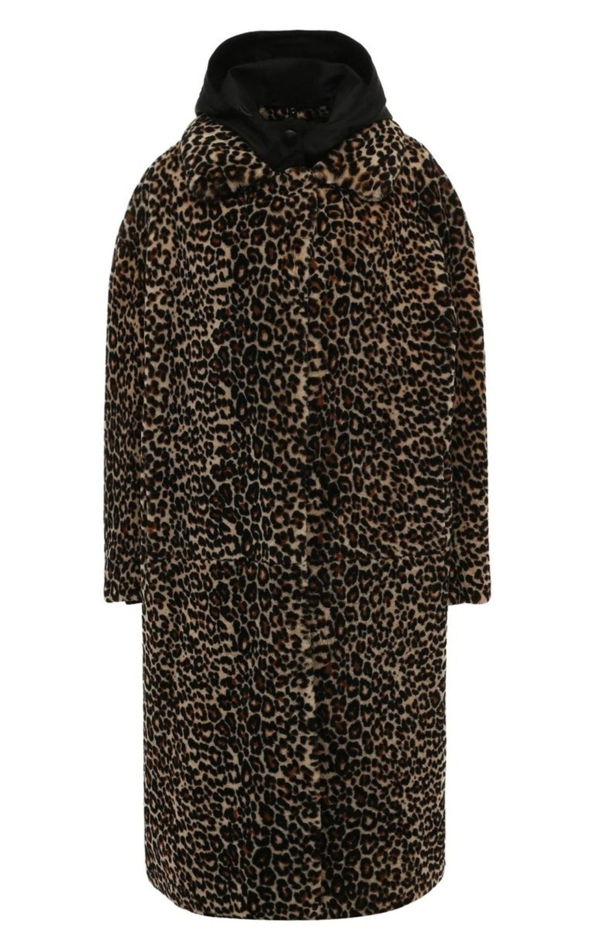 Prada Leopard-Print Shearling Hooded Coat - Runway Catalog