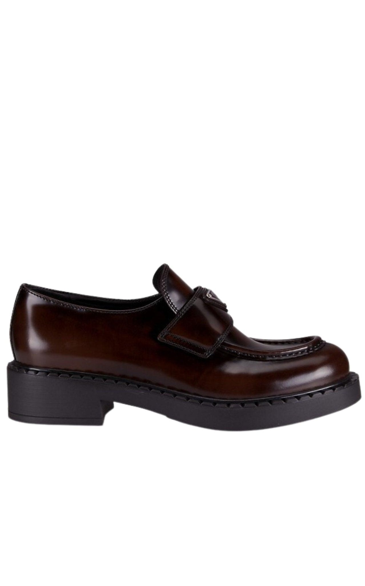 Prada Logo Leather Loafers