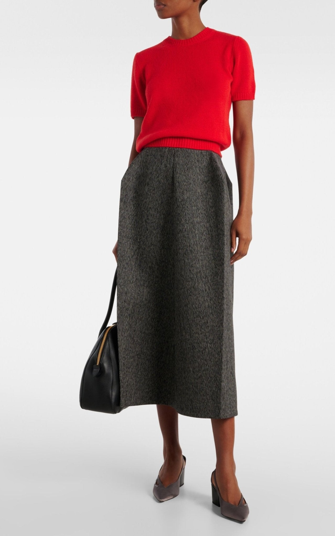 Prada Pointy 55 Cutout Satin Pumps - Runway Catalog