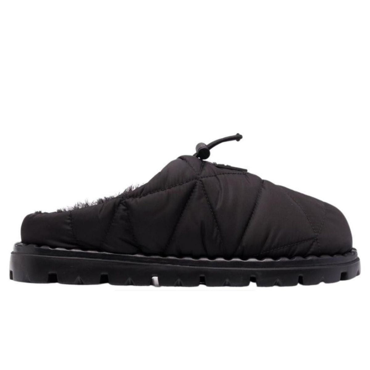 Prada Re - Nylon Shearling - lined Mules - Runway Catalog