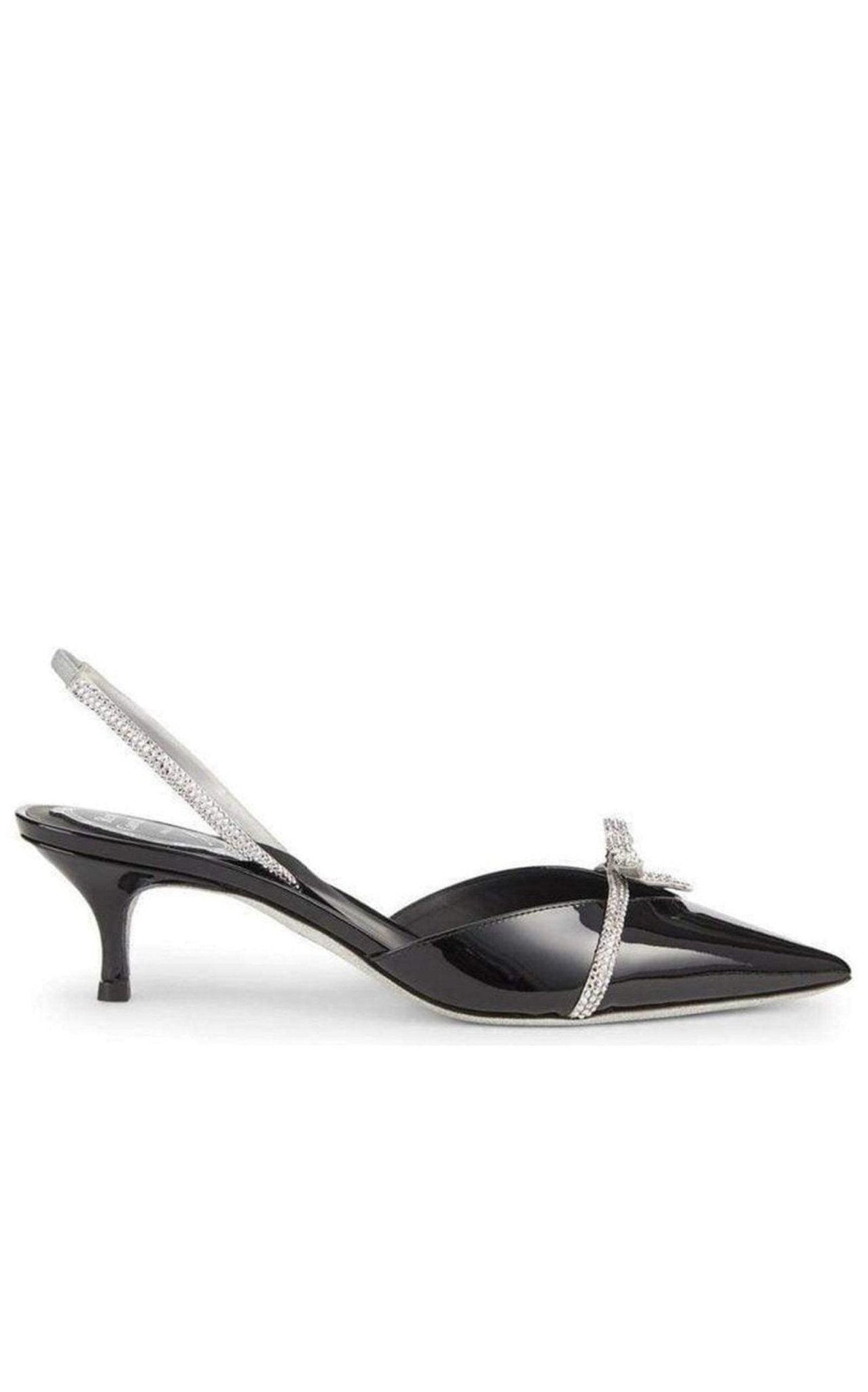 Rene Caovilla Fiocchina Patent Leather Slingback Pumps - Runway Catalog