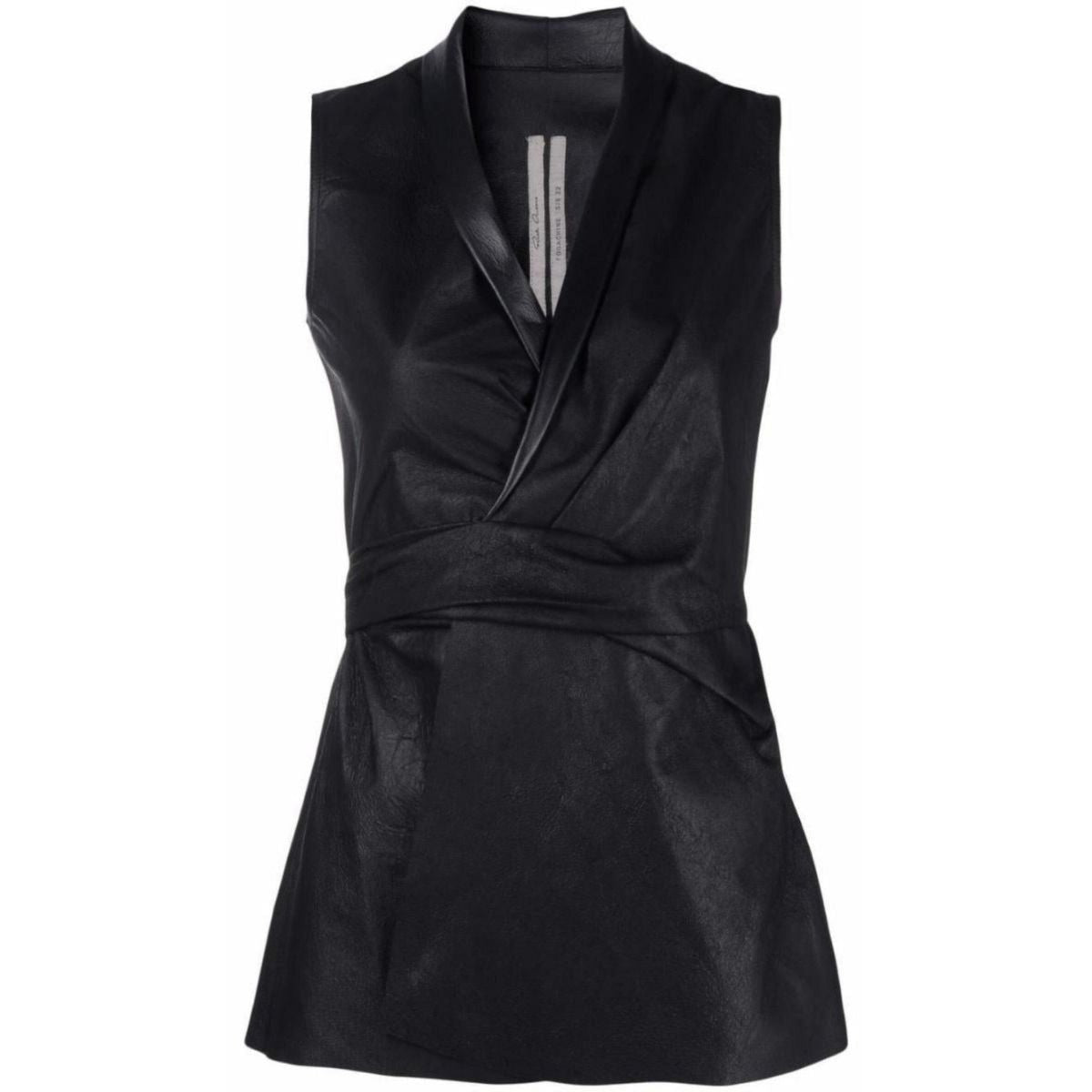 Rick Owens Wrap - front Leather Vest - Runway Catalog