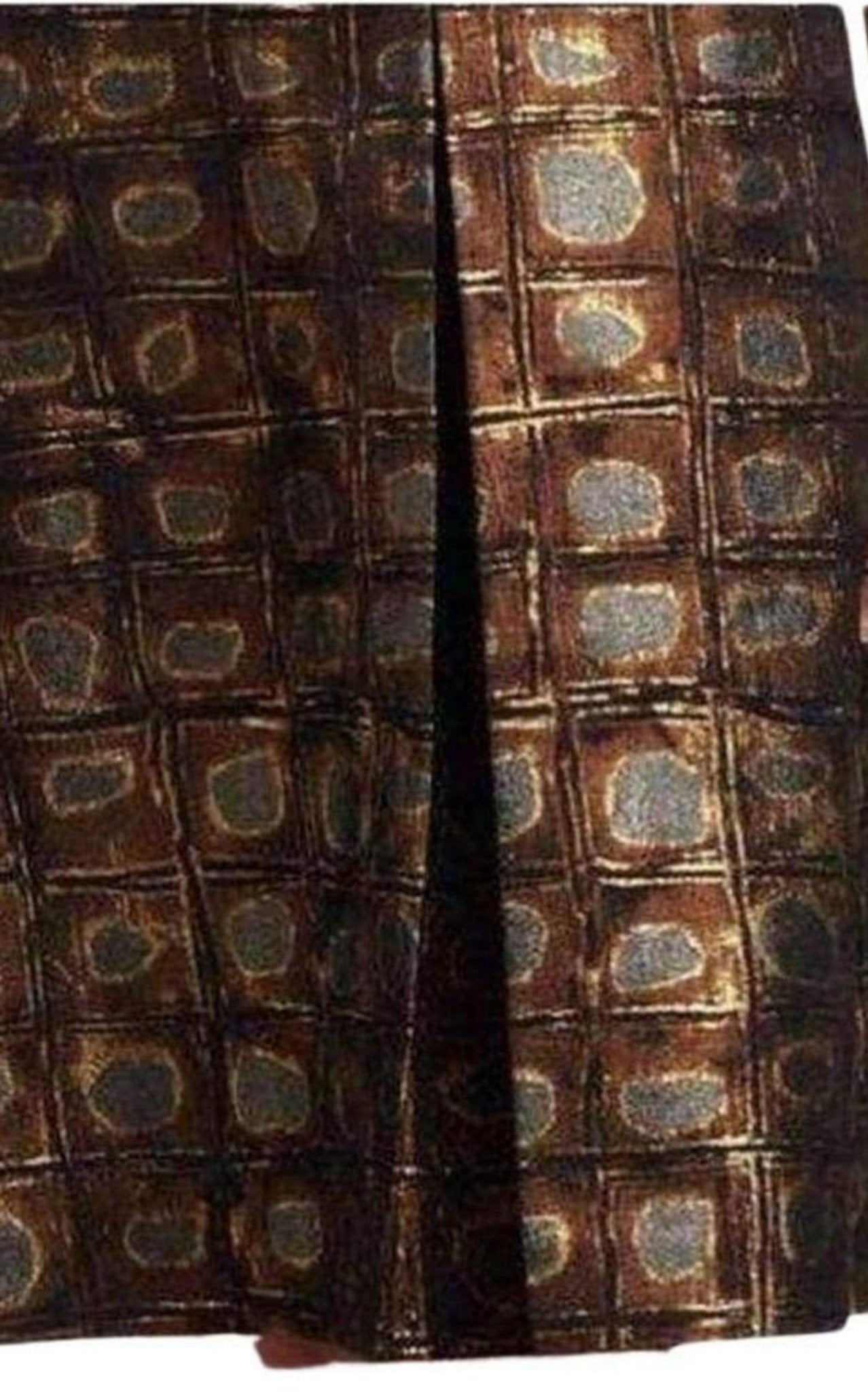 Rochas Rochas Printed Organdy Finished Dress in Gold - Runway Catalog