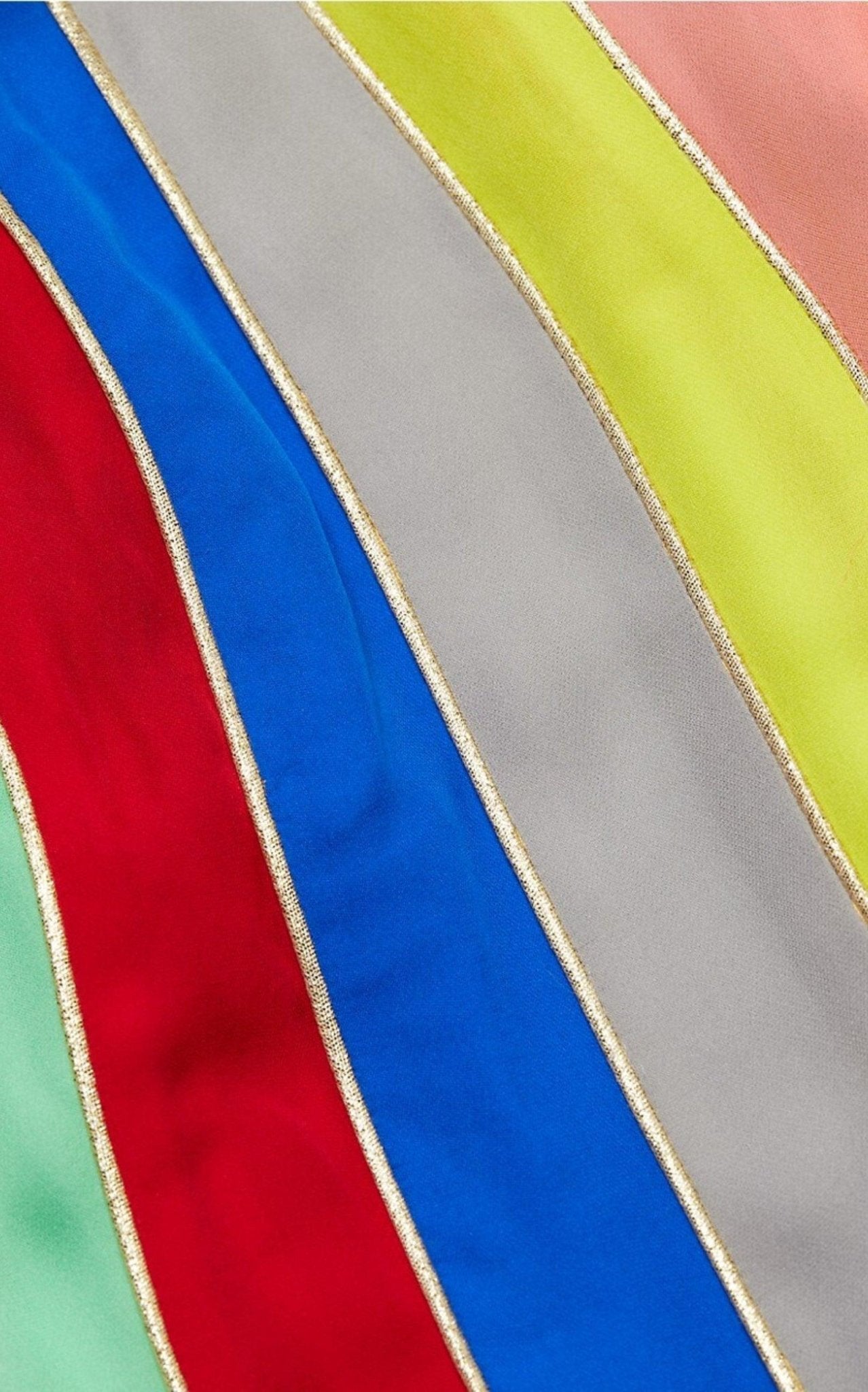 Rosie Assoulin Silk Striped Halter Neck Grown - Runway Catalog