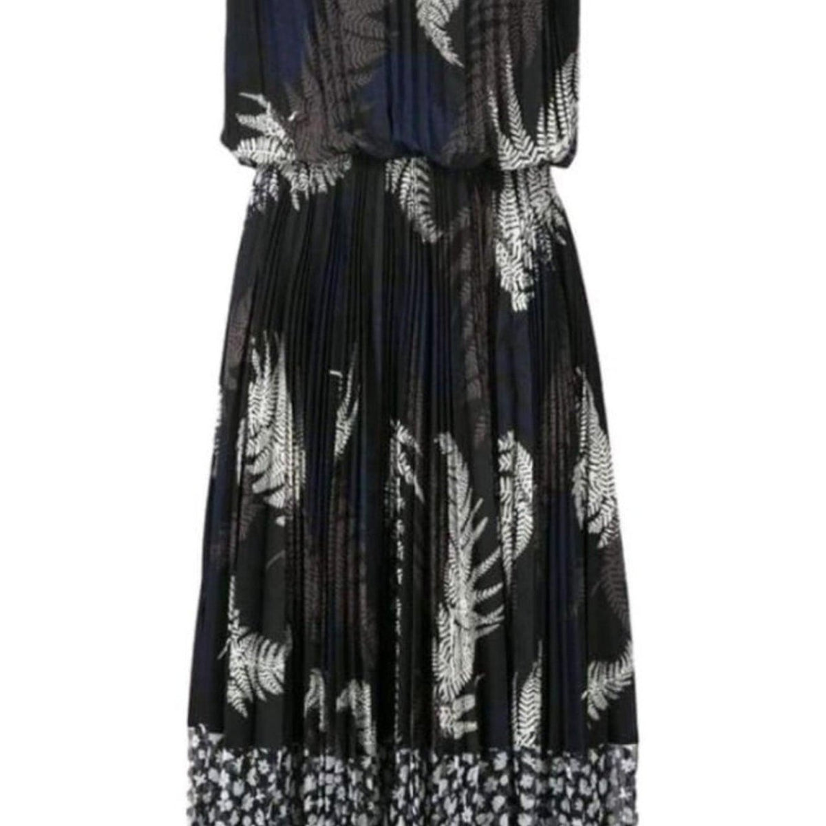 Sacai Mixed Print Pleated Maxi Dress – Runway Catalog
