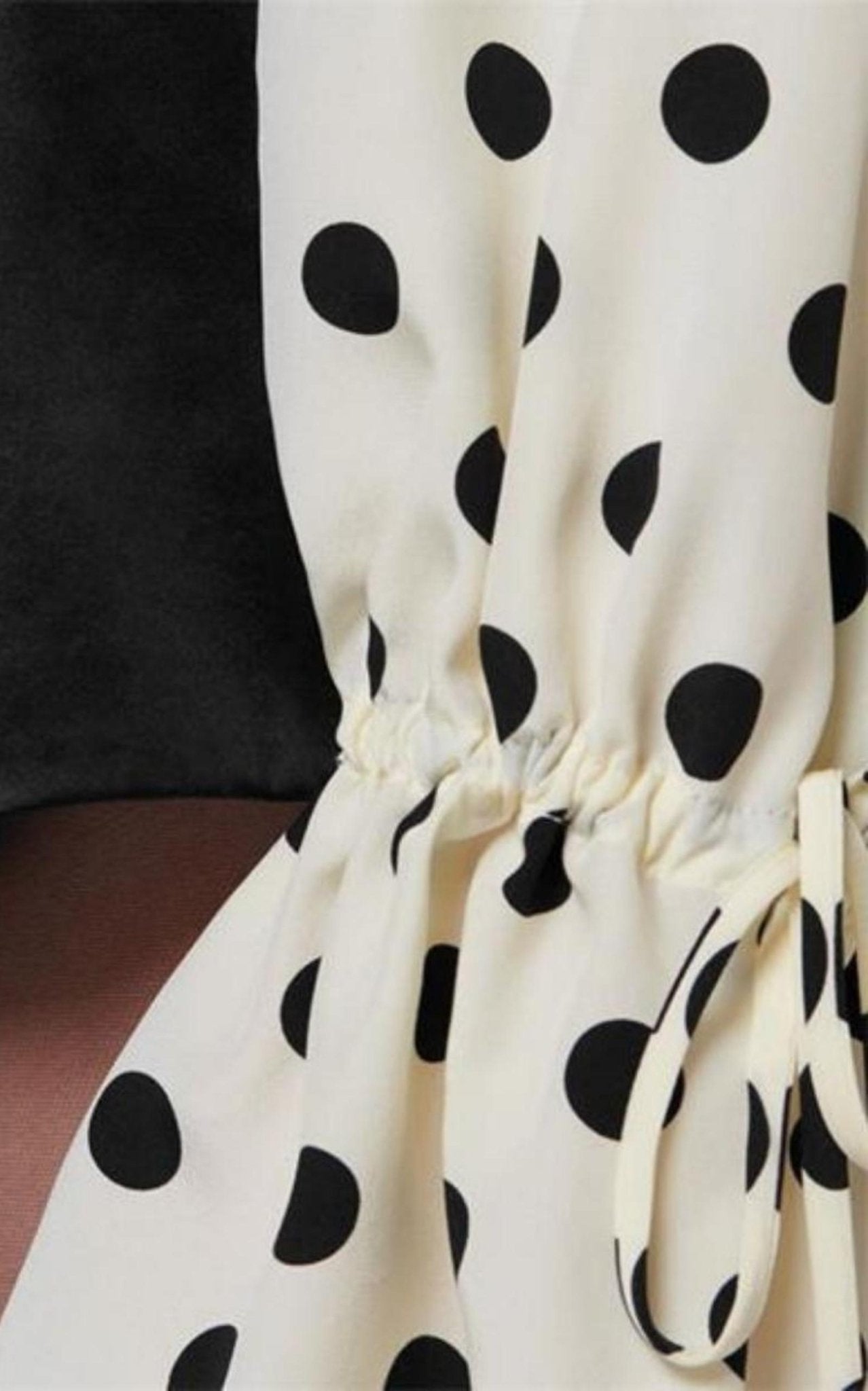 Saint Laurent Ruffle - collar Polka - dot Print Silk Blouse - Runway Catalog