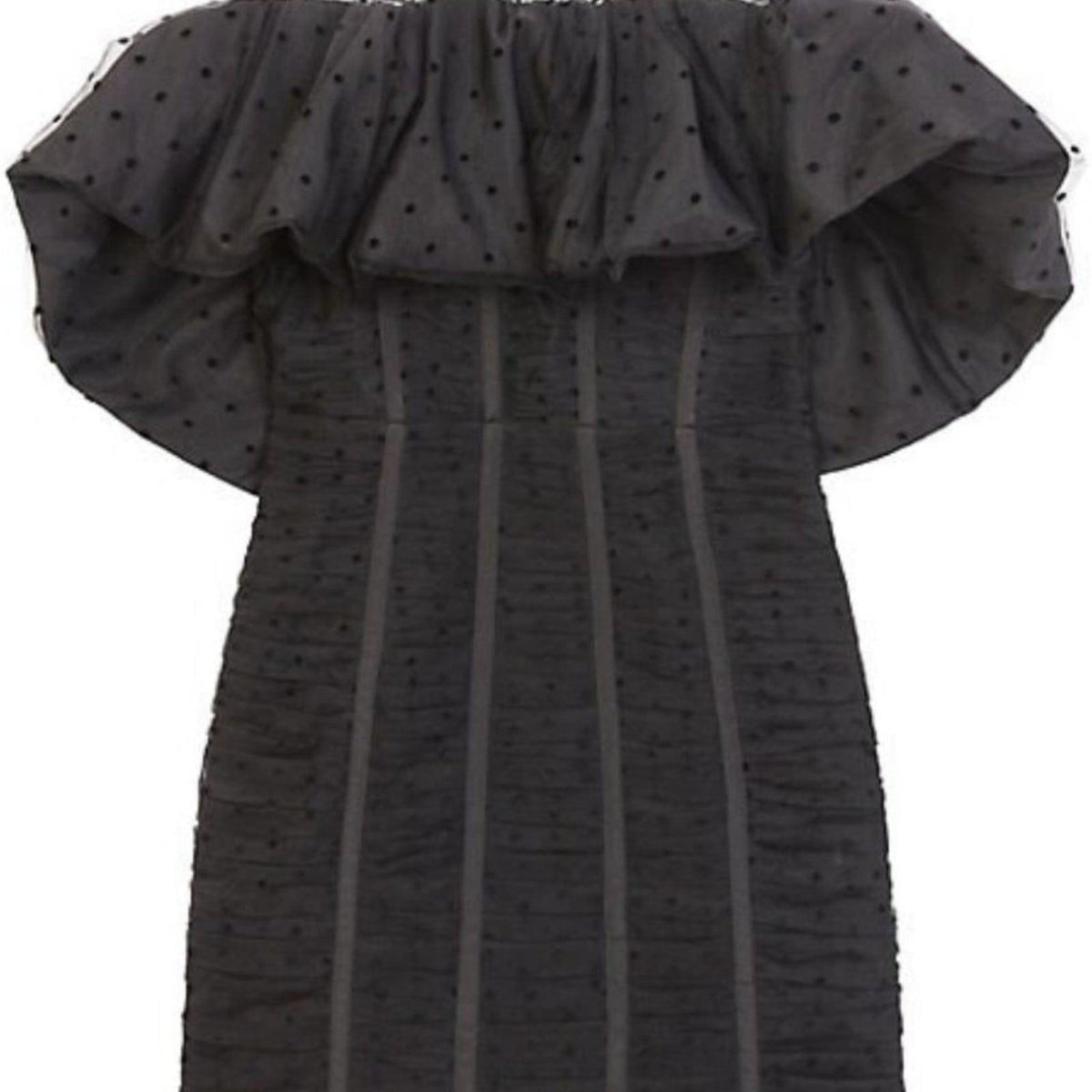 self portrait black dot mesh midi dress Navy Dot Mesh Midi Dress  self-portrait-US