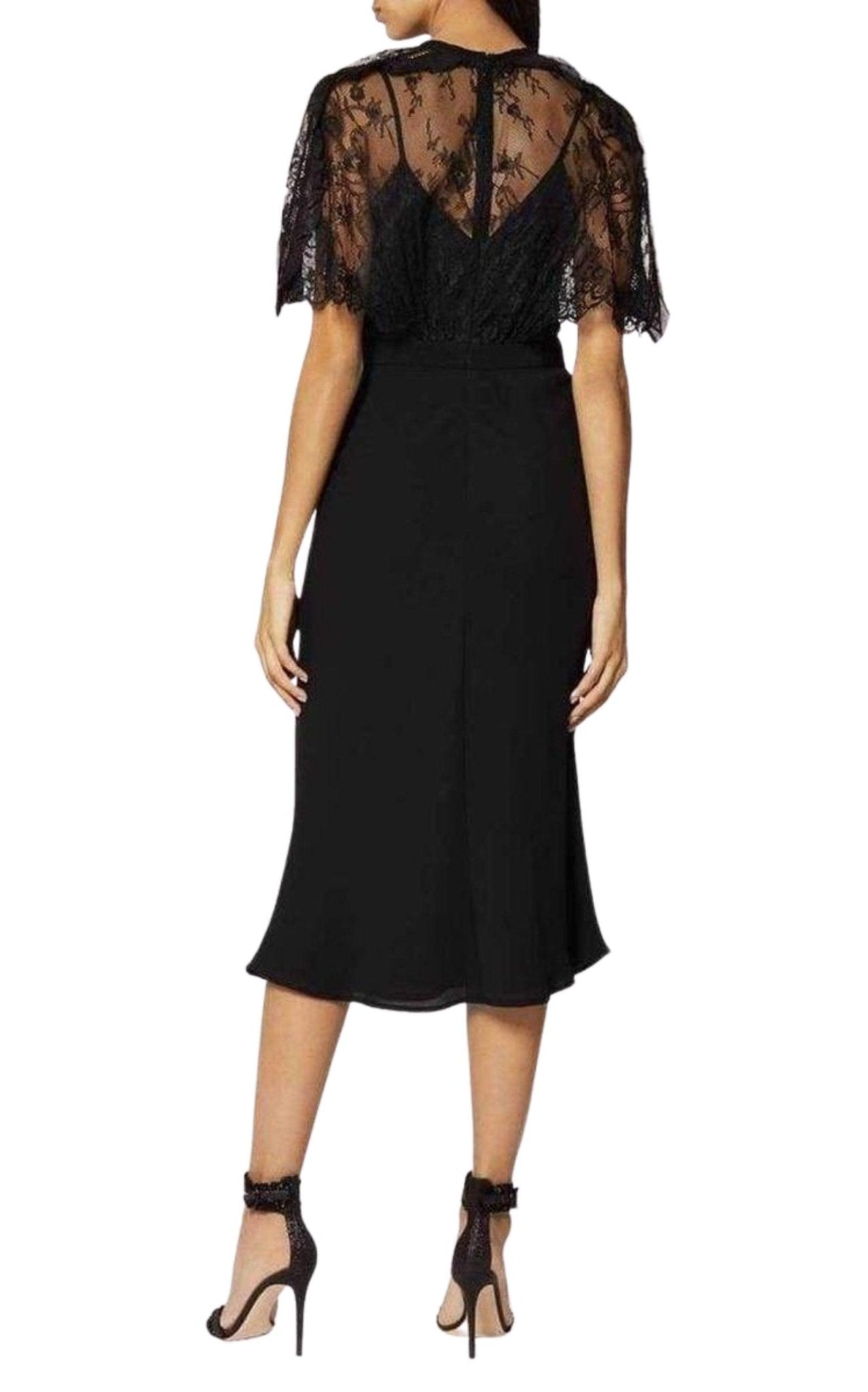 Self - Portrait Mason Cape Overlay Dress - Runway Catalog