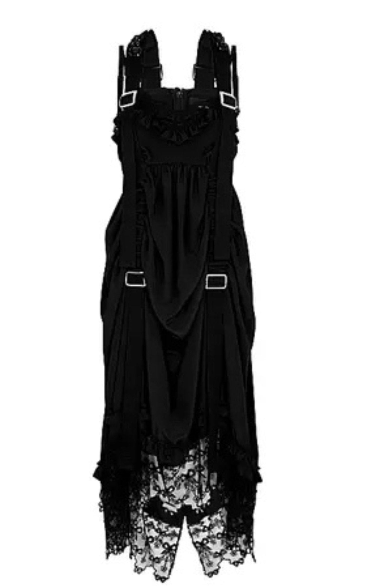 Simone Rocha Drapiertes Midi-Kleid mit Schnalle – Laufsteg-Katalog