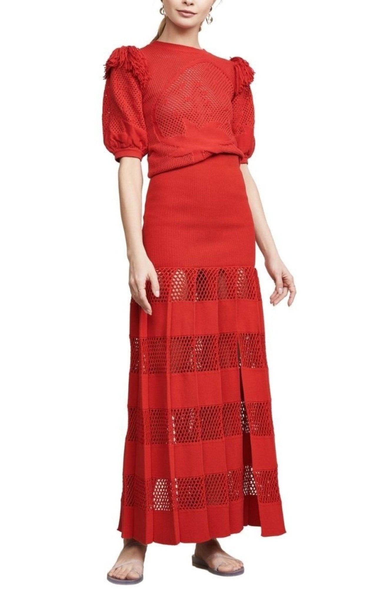 Sonia Rykiel Textured Stripe Skirt - Runway Catalog