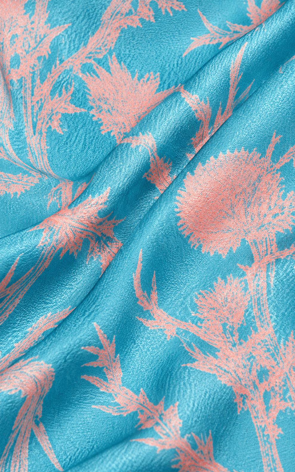 Sophie Theallet Azur Blue Coral Silk Gown - Runway Catalog