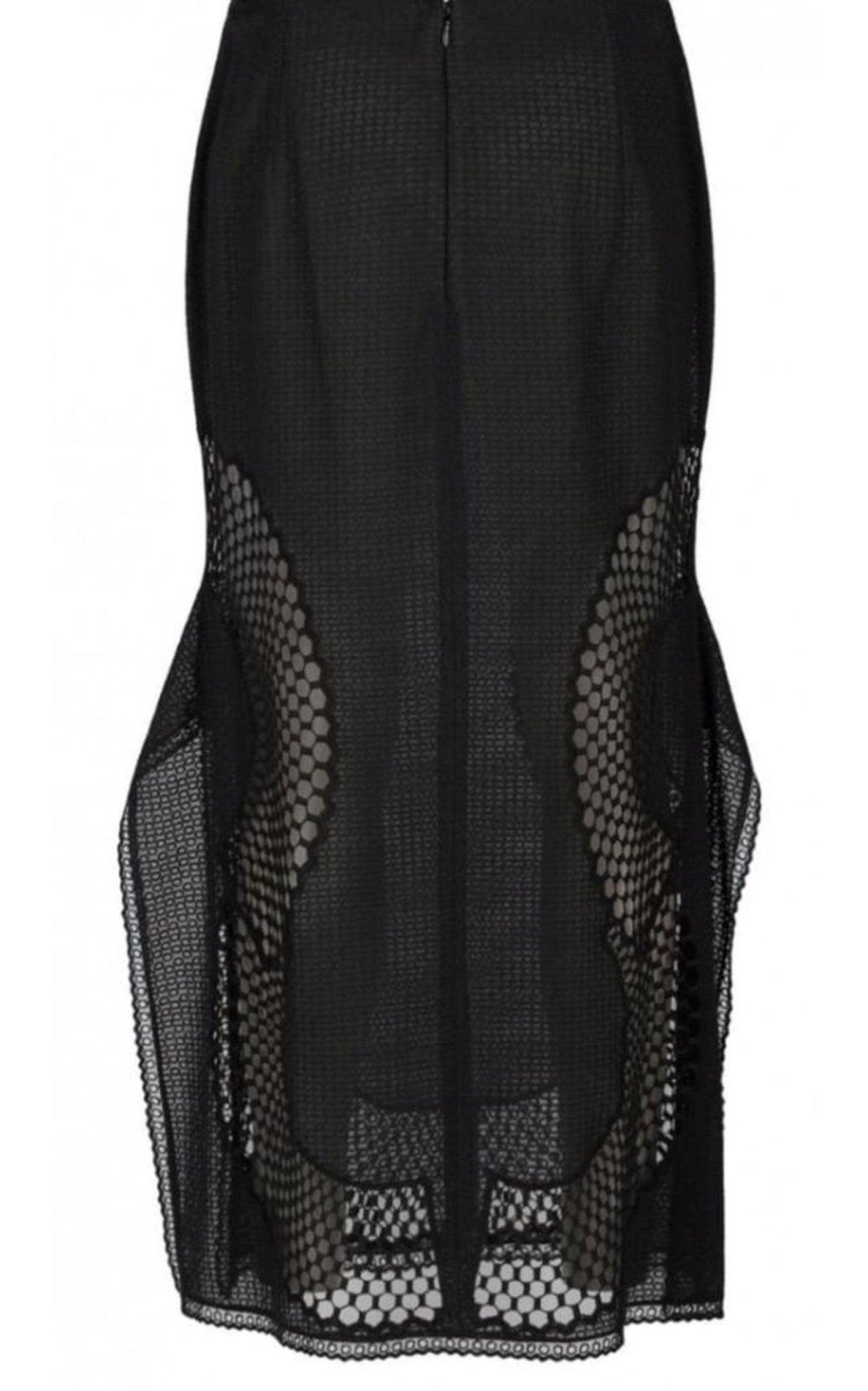 Stella McCartney Perforated A - Line Black Skirt - Runway Catalog