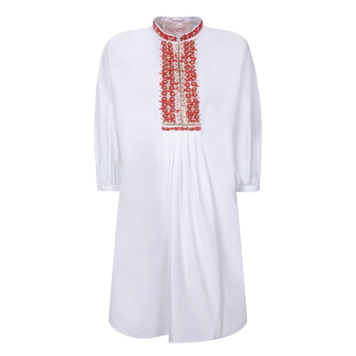 Valentino Bead Embellished Crewneck Mini Dress - Runway Catalog