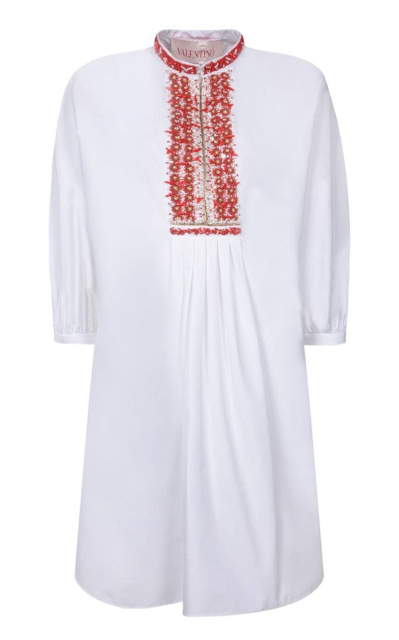 Valentino Bead Embellished Crewneck Mini Dress - Runway Catalog