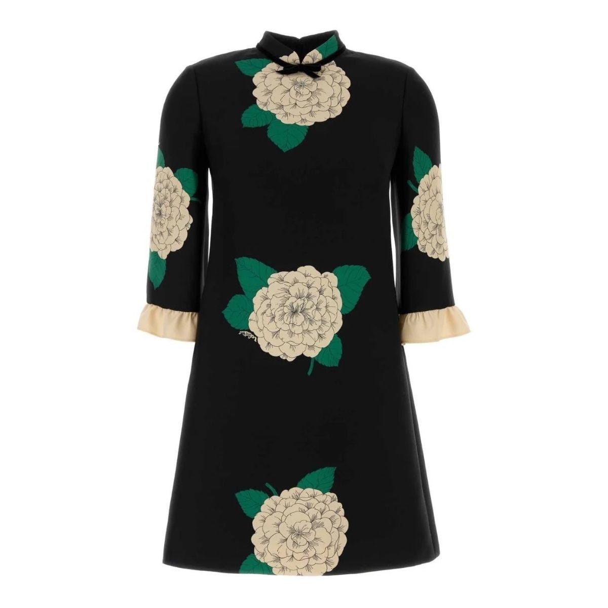 Valentino Crepe Couture Floral Mini Dress - Runway Catalog