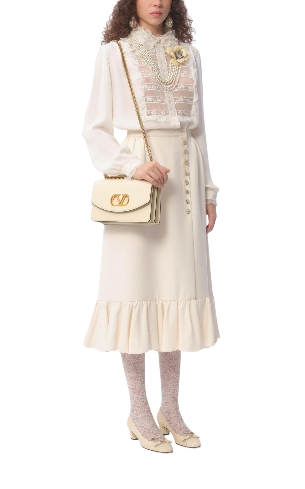 Valentino Crepe Couture Midi Skirt - Runway Catalog