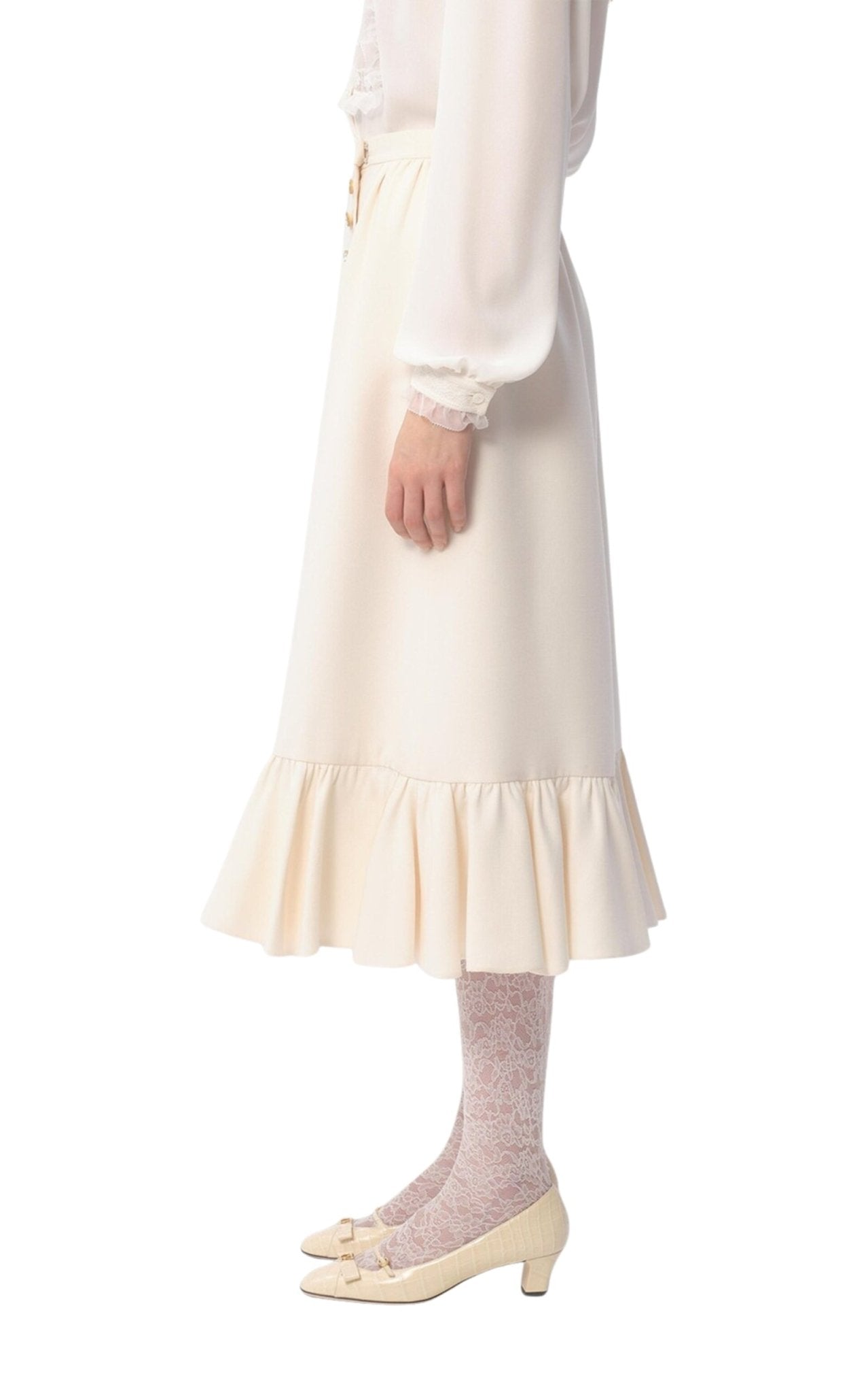 Valentino Crepe Couture Midi Skirt - Runway Catalog