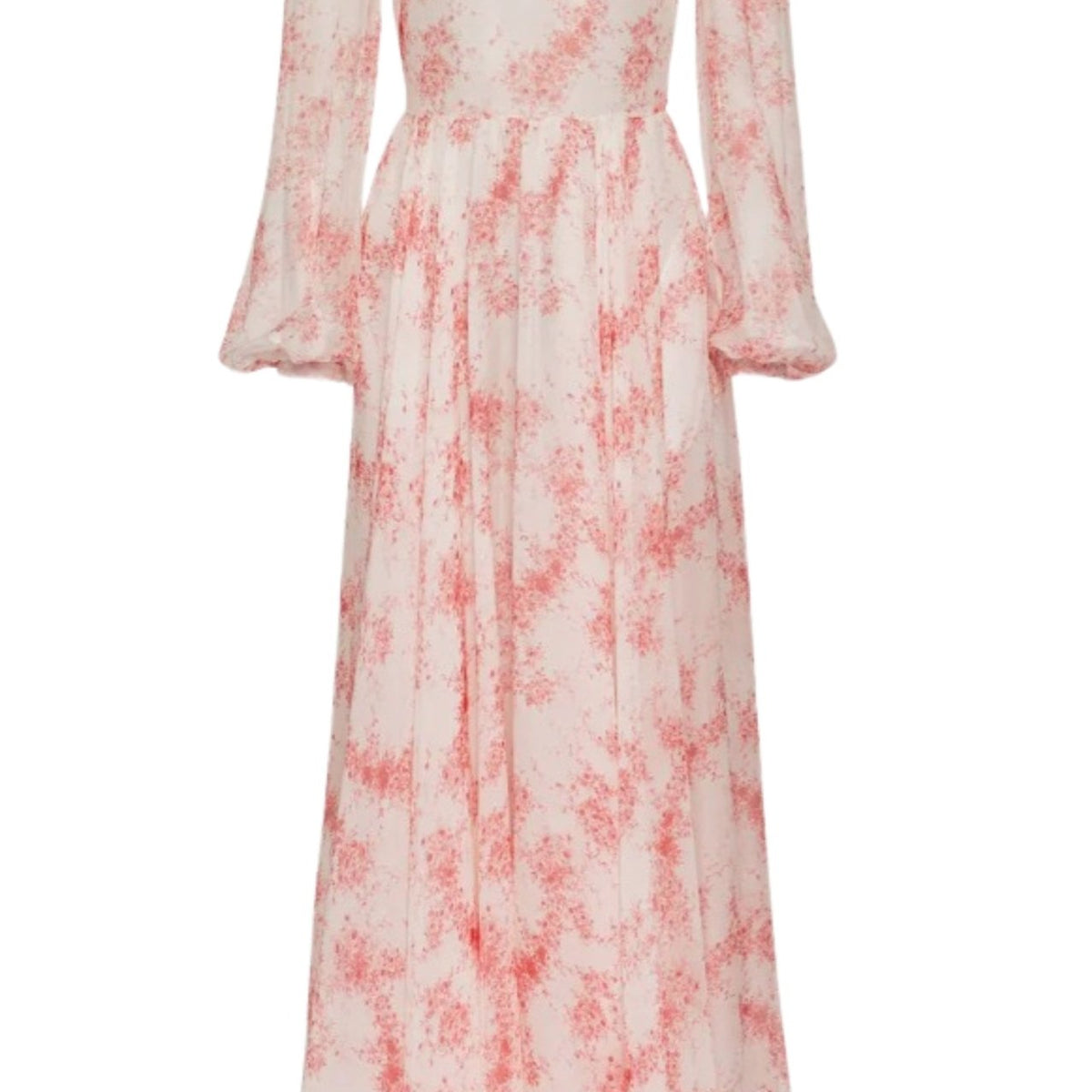valentino pink floral dress Valentino Garavani Wool-Silk Floral Appliqu Midi Dress - Pink