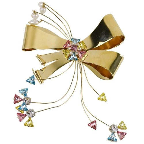 Valentino Garavani Papier Floral Crystal Brooch - Runway Catalog