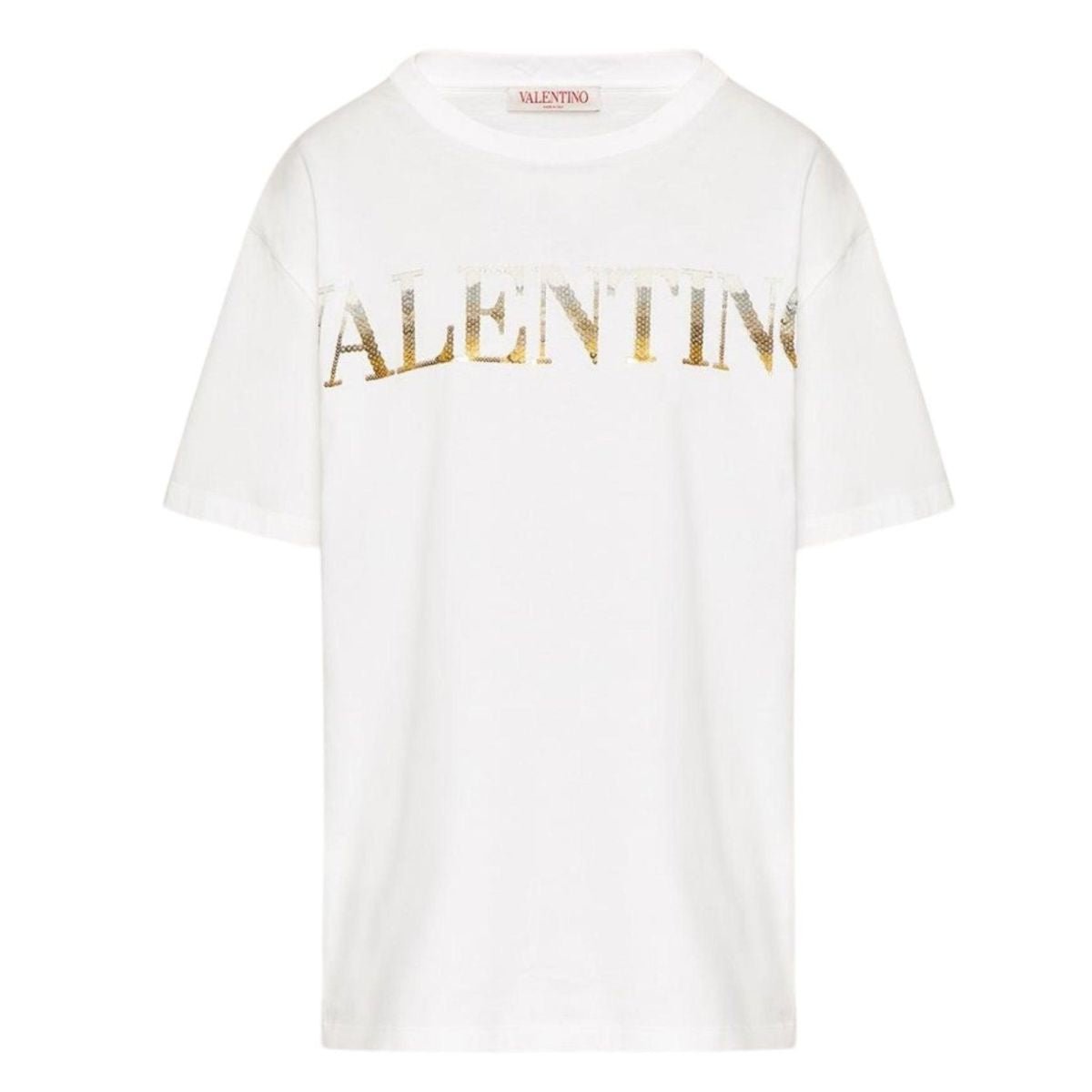 Valentino Ombre Sequin Logo T-Shirt - Runway Catalog