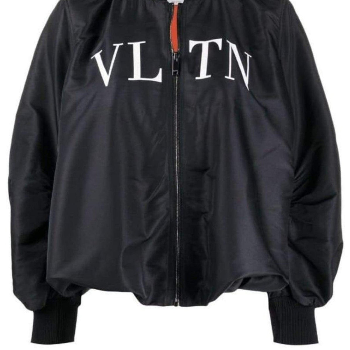 Valentino Ruched Printed Shell Bomber Jacket