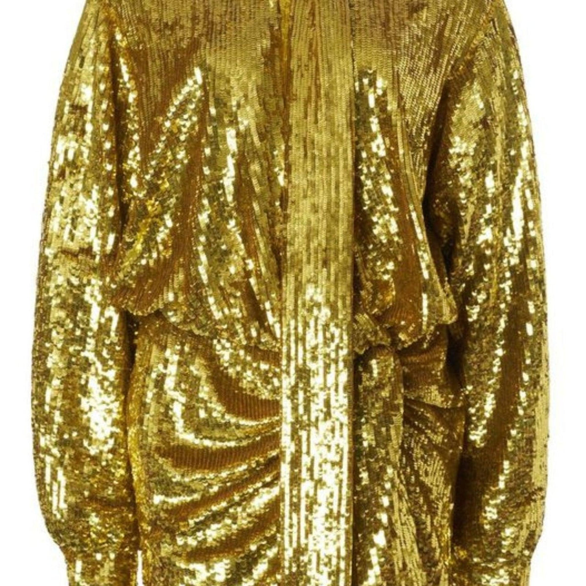 karen millen gold sequin tulle dress Karen Miller Gold Sequin Tulle Dress/Top
