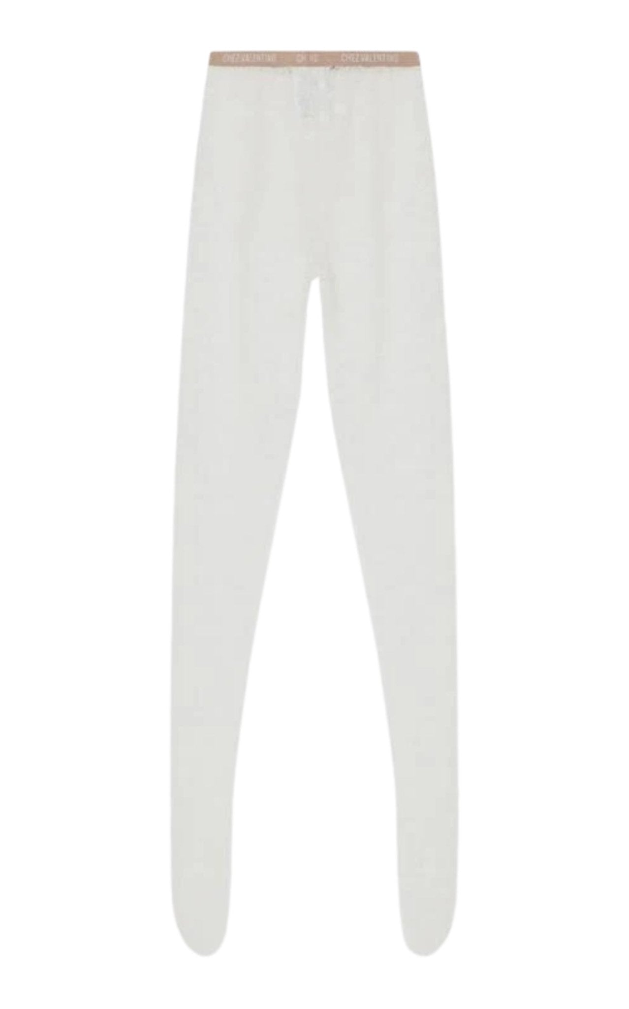 Valentino White 'Chez Valentino' Lace Tights - Runway Catalog