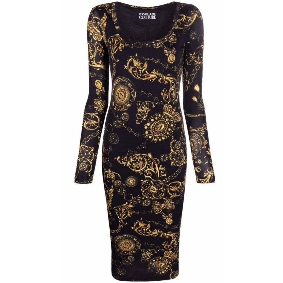 Versace Jeans Couture Baroque print Midi Dress - Runway Catalog