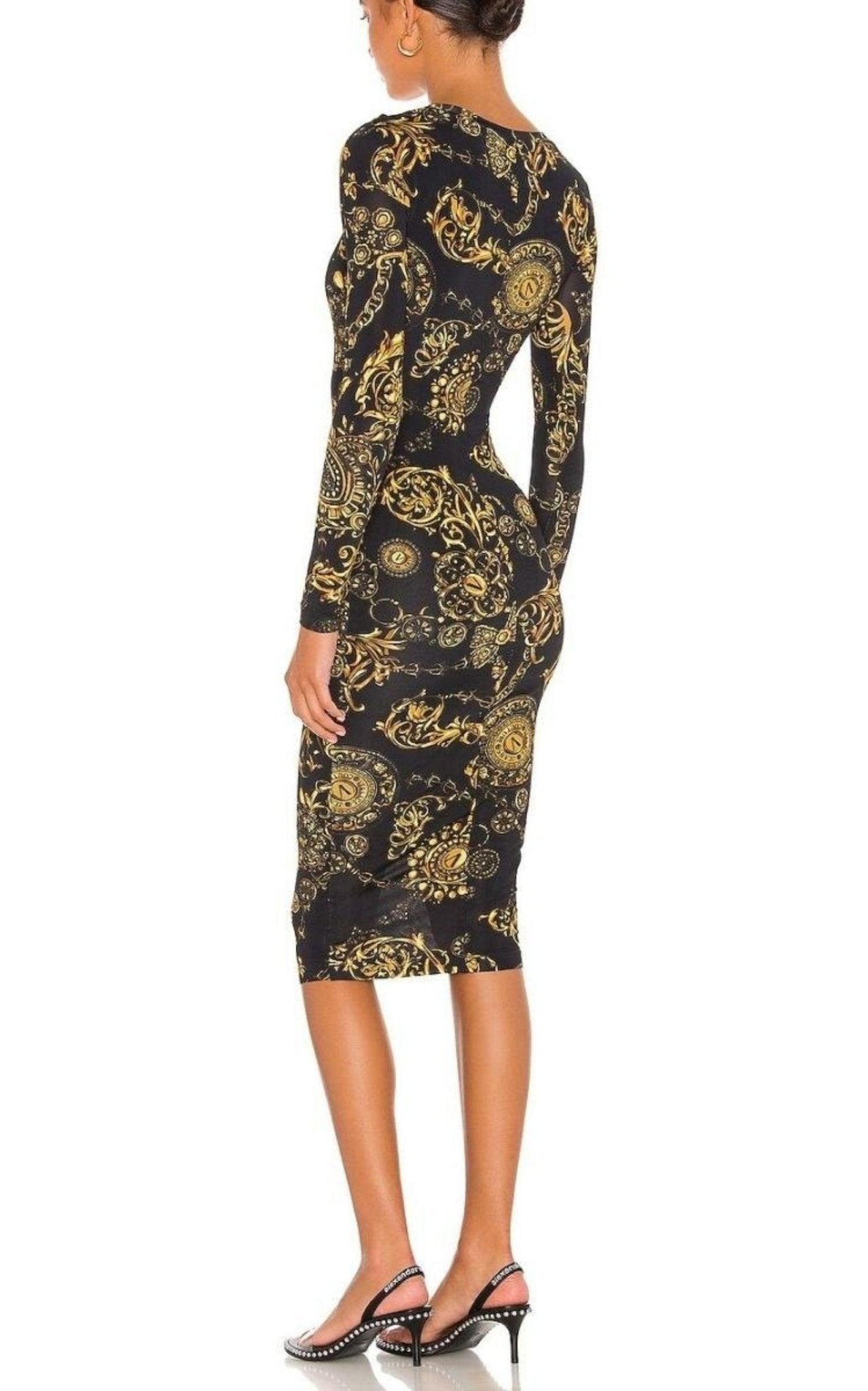 Versace Jeans Couture Baroque print Midi Dress - Runway Catalog